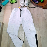 Дамски бял атрактивен спортно елегантен панталон, снимка 5 - Спортни екипи - 38345056