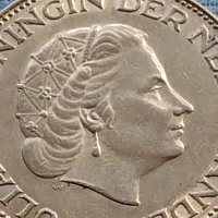 Сребърна монета 2 1/2 гулдена 1963г. Кралица Юлиана Нидерландска 29627, снимка 9 - Нумизматика и бонистика - 42755303