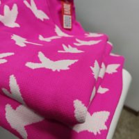 Цикламен пуловер, снимка 2 - Блузи с дълъг ръкав и пуловери - 35454698