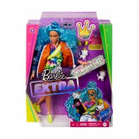 Кукла Barbie - Екстра: Синя къдрава коса GRN30, снимка 1 - Кукли - 34910728
