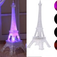LED светеща пластмасова Айфелова кула за украса декор стая и торта , снимка 1 - Други - 30343398