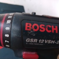 Комплект BOSCH винтоверт с две батерии, зарядно и куфар. Винтоверт BOSCH 12V GSR 12 VSH-2  Made in S, снимка 7 - Бормашини - 42274735