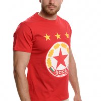 Нова мъжка тениска с дигитален печат на футболния отбор ЦСКА (CSKA) в червен цвят, снимка 5 - Тениски - 37663702