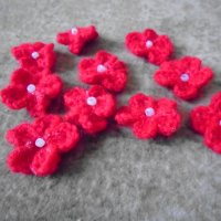 50 микс цветове сияйни ръчно плетени цветя с мъниста, снимка 4 - Други - 39499832