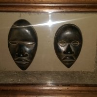 Африкански Дан маски 2 броя, снимка 2 - Антикварни и старинни предмети - 31299113