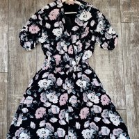 Разкошна нова елегантна рокля флорален принт цветя XL 2XL, снимка 8 - Рокли - 40241517