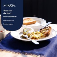 Нов комплект от 2 броя Сини Подложки Mikasa за маса хранене 35x45см Подарък дом, снимка 8 - Други стоки за дома - 42840026