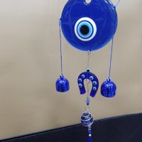 Синьо око - Вятърен звънец назар подкова око   , снимка 4 - Декорация за дома - 42676135