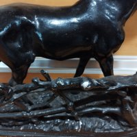 Стара метална статуетка, кон, снимка 4 - Други ценни предмети - 38260725