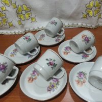 Стар български порцелан чашки за кафе , снимка 1 - Антикварни и старинни предмети - 42867571