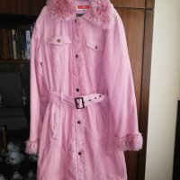 Дамско палто-кадифе +подарък, снимка 1 - Палта, манта - 38605027