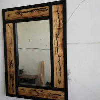 Огледало с метална рамка и дърво!, снимка 1 - Огледала - 44605313