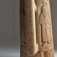 стара дървена руска Голяма халба с дърворезба, снимка 4 - Други ценни предмети - 29284724