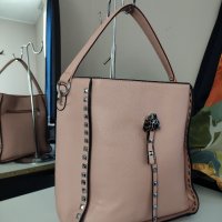 Лятна дамска чанта, голям размер, в пепелно розов цвят. 26лв., снимка 8 - Чанти - 37348415