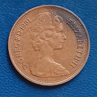 2 пенса Великобритания 1981 Кралица Елизабет II  2 new pence Монета от Обединеното Кралство , снимка 4 - Нумизматика и бонистика - 44247116