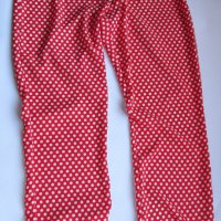 Дамски панталон Tara Jarmon свободна кройка в червено на бели точки свежо, снимка 3 - Панталони - 34441978