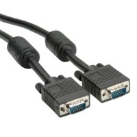 Кабел VGA - VGA 2м, Черен Digital One SP01263 Висококачествен кабел с два феритни филтъра и DDC функ, снимка 1 - Кабели и адаптери - 31447229