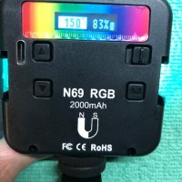 RGB видео светлини, LED светлина за камера 360° Пълноцветно преносимо фотографско осветление, снимка 6 - Светкавици, студийно осветление - 38485936