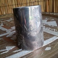 Стара английска посребрена чаша, снимка 1 - Антикварни и старинни предмети - 29977395