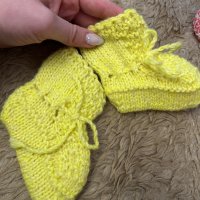 Бебешки плетени чорапки , снимка 5 - Бебешки чорапи - 39363679