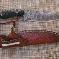 Ловен нож от дамаска стомана , снимка 3 - Ножове - 44198013
