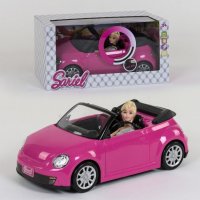 Детска розова кола на Барби, снимка 1 - Кукли - 38192569