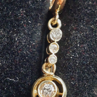 Златни дамски обеци с брилянти,злато 14к, снимка 4 - Обеци - 44583825