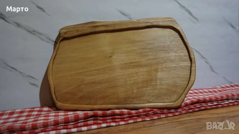 Дъска-поднос ръчна изработка орех, снимка 1