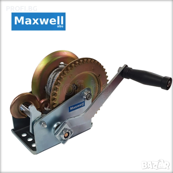 Ръчна лебедка за изтегляне 725 кг стоманено въже, снимка 1