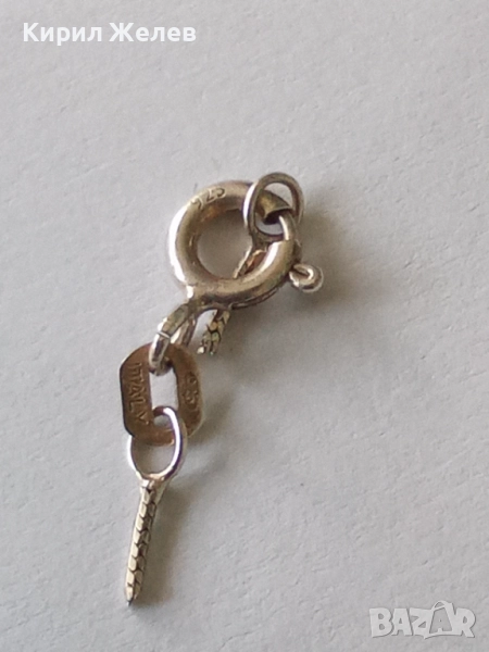 Сребърна карабинка закопчалка 11694, снимка 1