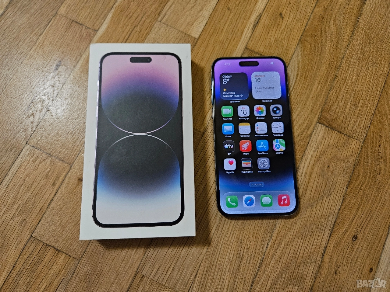iPhone 14 Pro Max 128gb Deep Purple. Телефона е в отлично състояние. Батерия на 87%. , снимка 1