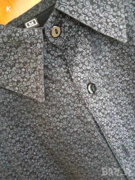Черен мъжки костюм - риза и сако, снимка 1