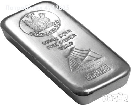 Сребърно кюлче 1 кг. Швейцария - ARGOR HERAEUS 999.9, снимка 1