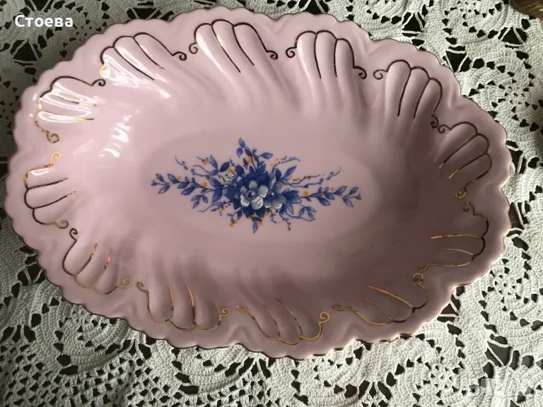 НОВА малка купа розов порцелан Бохемия, снимка 1