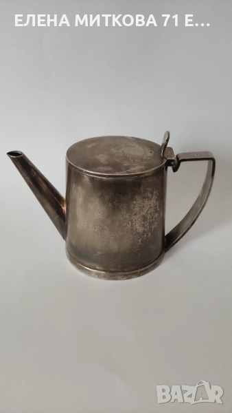 100-годишен посребрен холандски чайник масивен, снимка 1