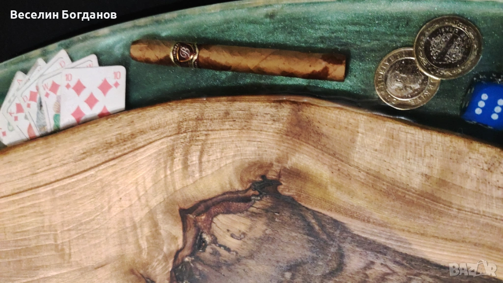 Епоксидна кристална смола и орех, снимка 1