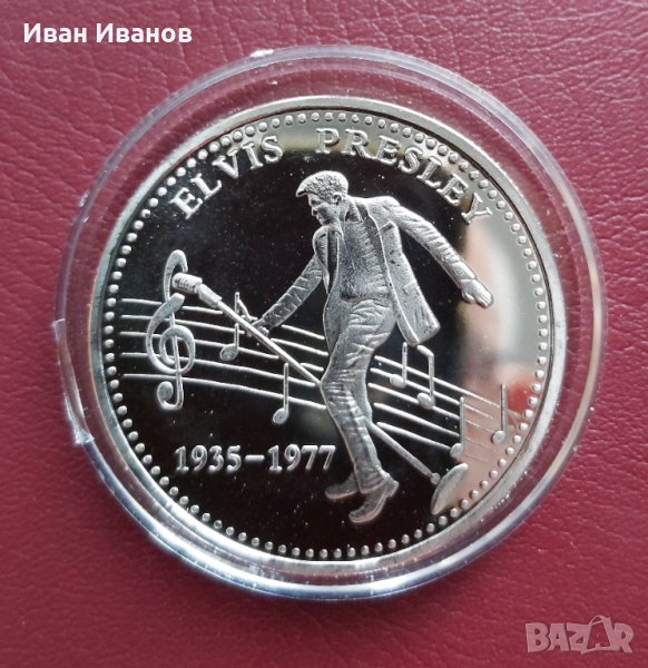 Възпоменателна монета - плакет Елвис Пресли., снимка 1