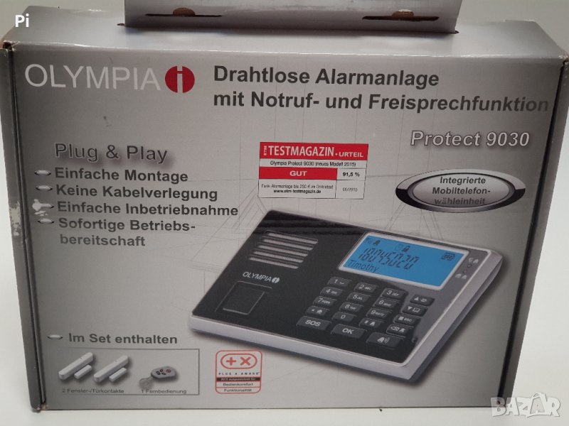 Безжична алармена система Olympia protect 9030, SIM карта, С функция за спешно повикване, 10 тел.ном, снимка 1