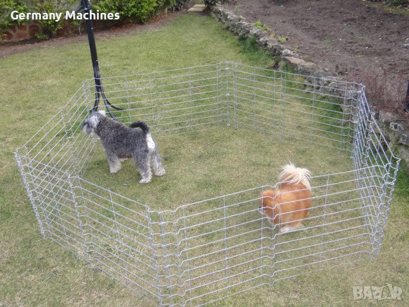 КЛЕТКА - ОГРАЖДЕНИЕ с диаметър 245.см, метална, СГЪВАЕМА. Подходяща е за средни по големин, снимка 1