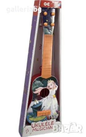 Детско укулеле Ukulele Musician – с дизайн на принцеса 🎸👑✨, снимка 1