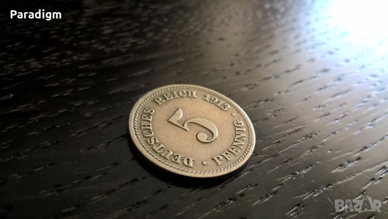 Райх монета - Германия - 5 пфенига | 1913г.; серия D, снимка 1