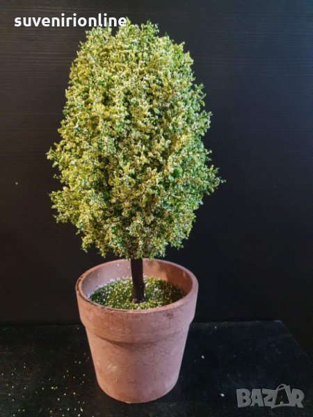 Изкуствени цветя в керамична кашпа, снимка 1