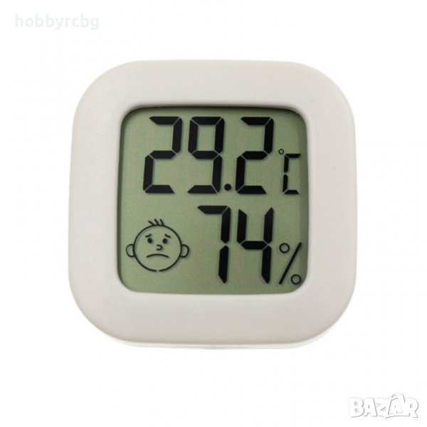 Стенен мини термометър с влагомер, снимка 1
