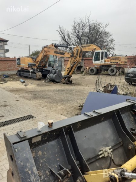 Услуги с багери изкопи насипи събаряне на сгради чук за разбиване на бетони, снимка 1