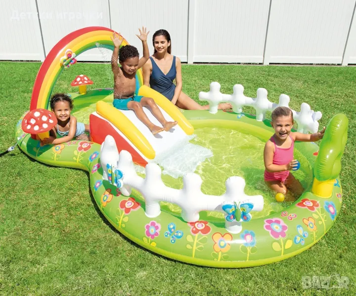 Надуваем център за игра с пързалка INTEX 290 х 180 х 104см , снимка 1