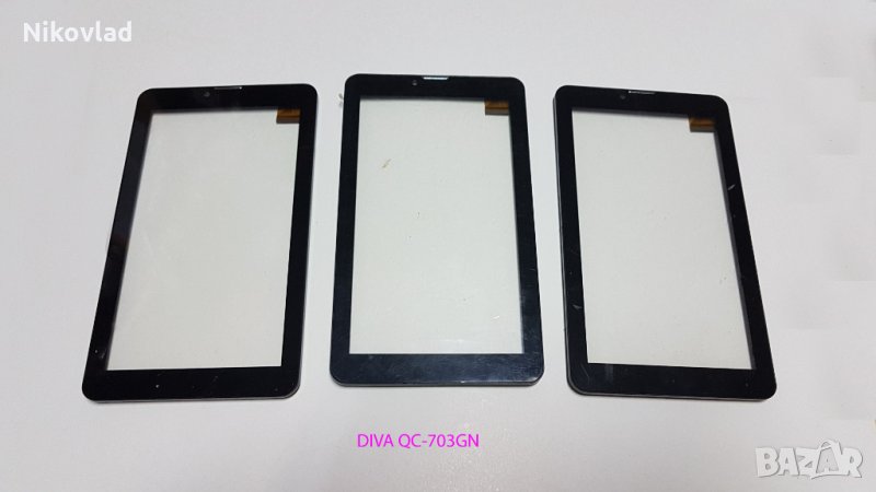 Тъчскрийн дигитайзер с рамка за Diva QC-703GN, снимка 1
