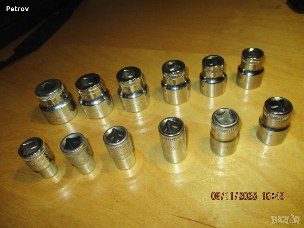 HEYCO No.50-12 - MADE IN GERMANY - 1/2" 12 броя 12-стенни ПРОФЕСИОНАЛНИ цолови / инчови вложки !!!!!, снимка 1