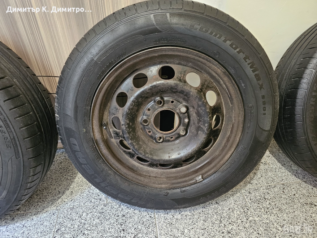 Стоманени джанти с гуми 15 цола 5х120 за BMW, снимка 1