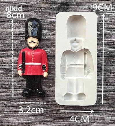 Войник силиконов молд форма декорация украса фондан торта гипс шоколад, снимка 1