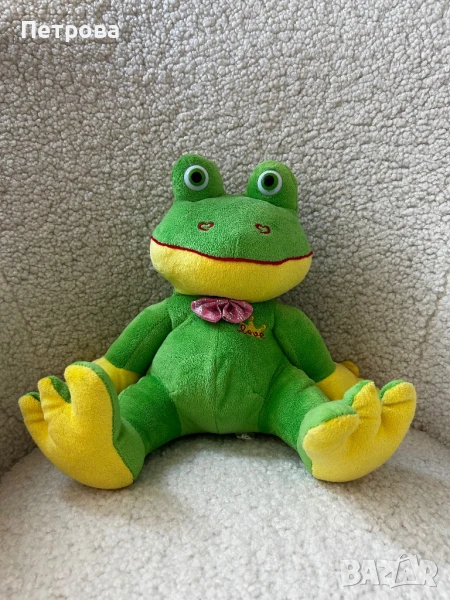 Плюшена играчка - зелена жаба , снимка 1